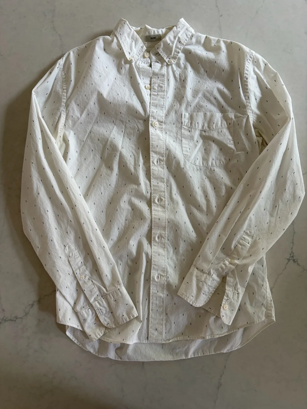 J. Crew Stretch White Button Up Shirt Slim Fit